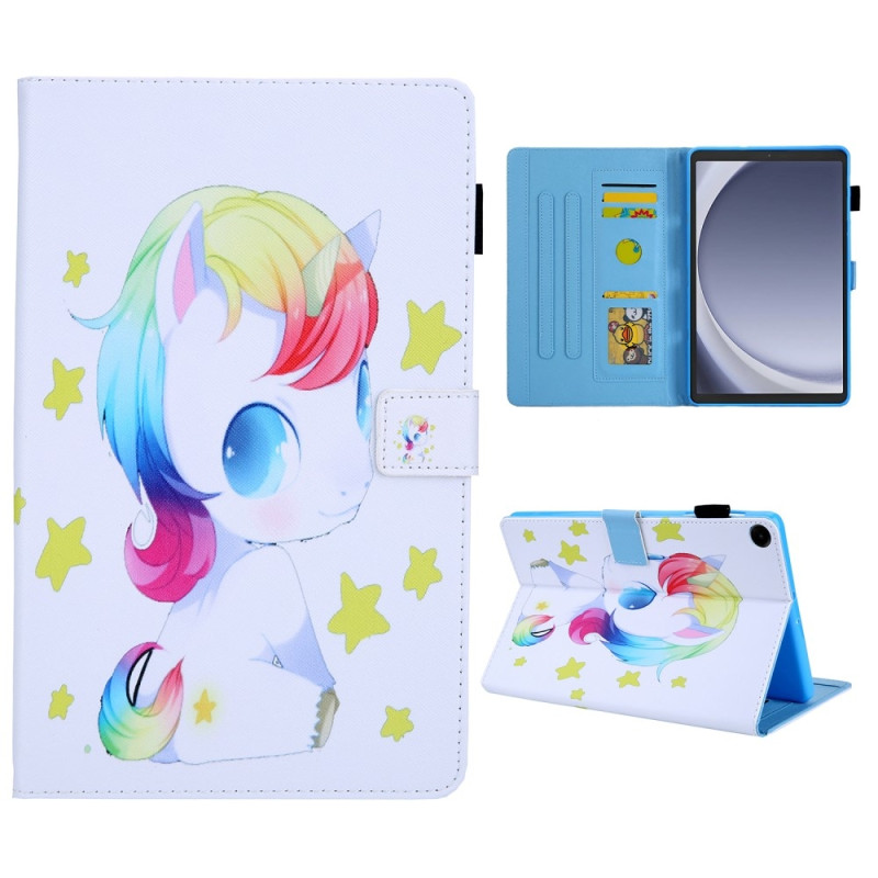 Samsung Galaxy Tab A9 Sammenleggbart Veske Kortholder - Babyhest