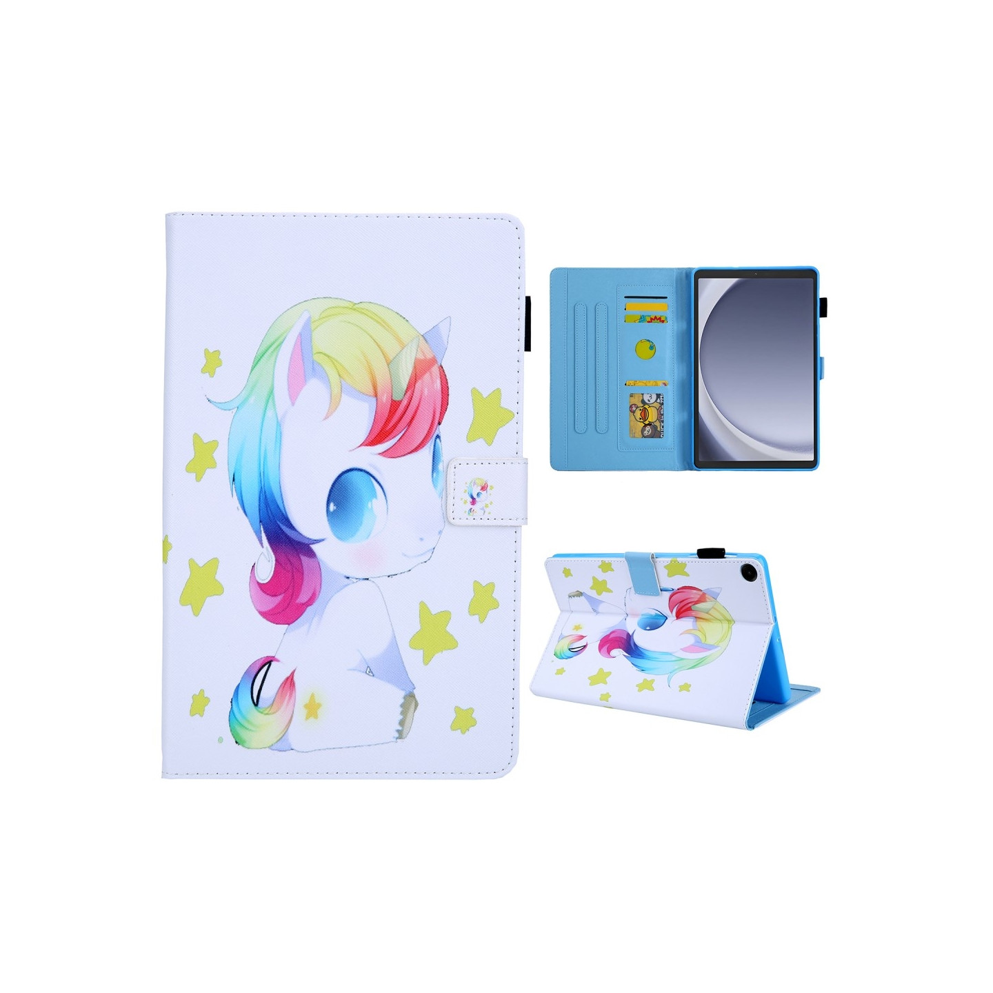 Samsung Galaxy Tab A9 Flip Stand Case PU Leather Pattern Tablet Cover