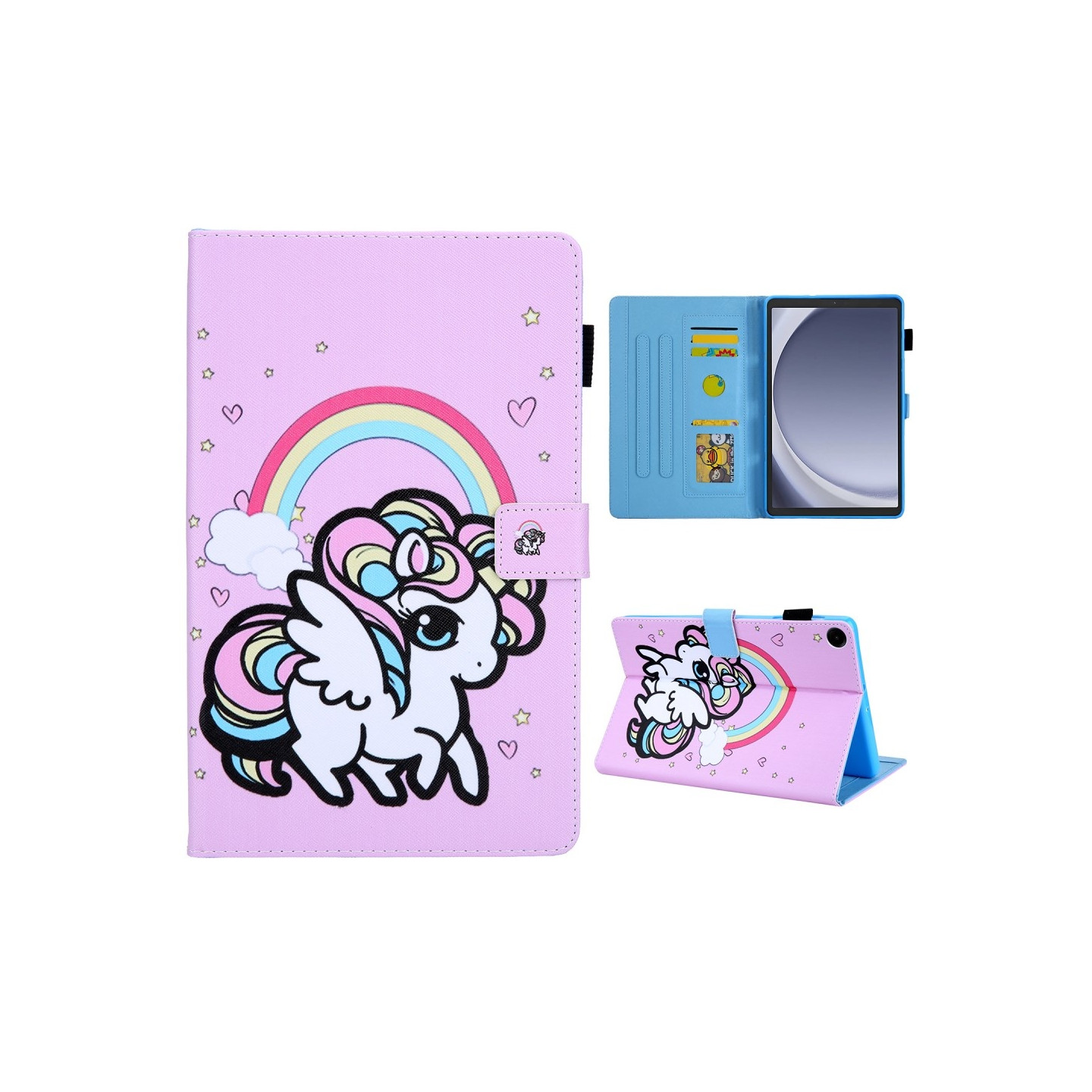 Samsung Galaxy Tab A9 Flip Stand Case PU Leather Pattern Tablet Cover