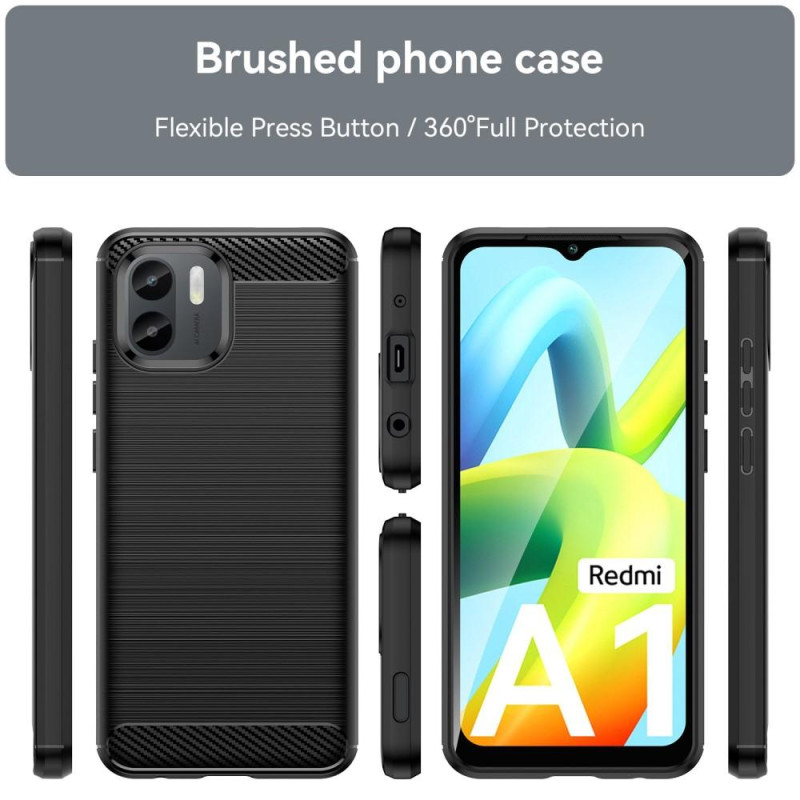 For Xiaomi Punainenmi A1 4G Carbon Fiber Texture TPU Kansi