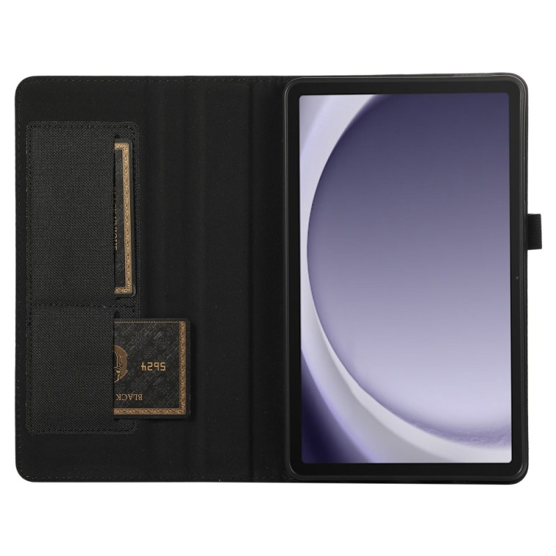 Samsung Galaxy Tab A9+ Sammenleggbar veske kortholder Stofftekstur