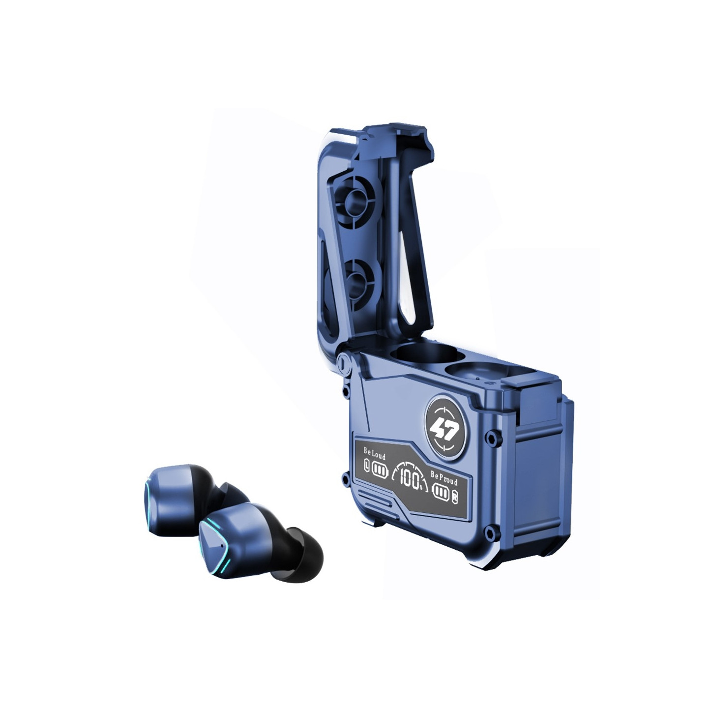 MK47 Mekanisk Gaming Bluetooth In - Ear Hodesett - Blå