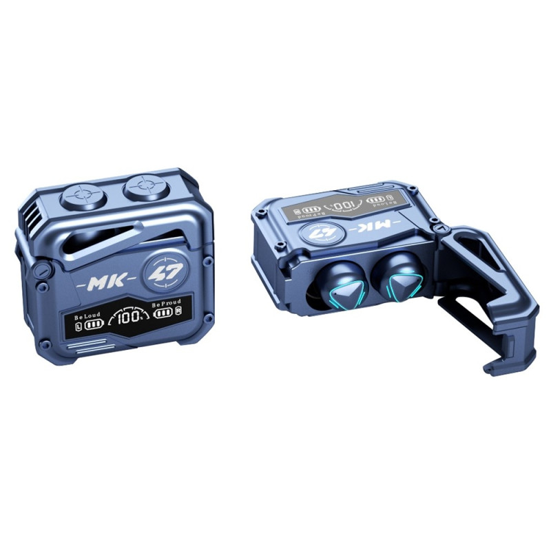 MK47 Mechanical Gaming Bluetooth In - ear Headset - Blue