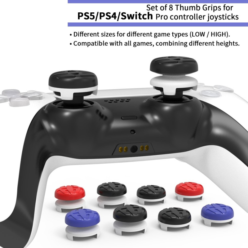 8stk/pakke controller silikone tommelfingergrebshætte Sony Playstation 5