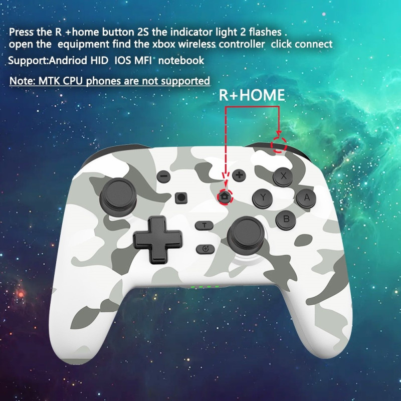 Kompatibel med Nintendo Switch Bluetooth Control Gamepad Turbo - funksjon