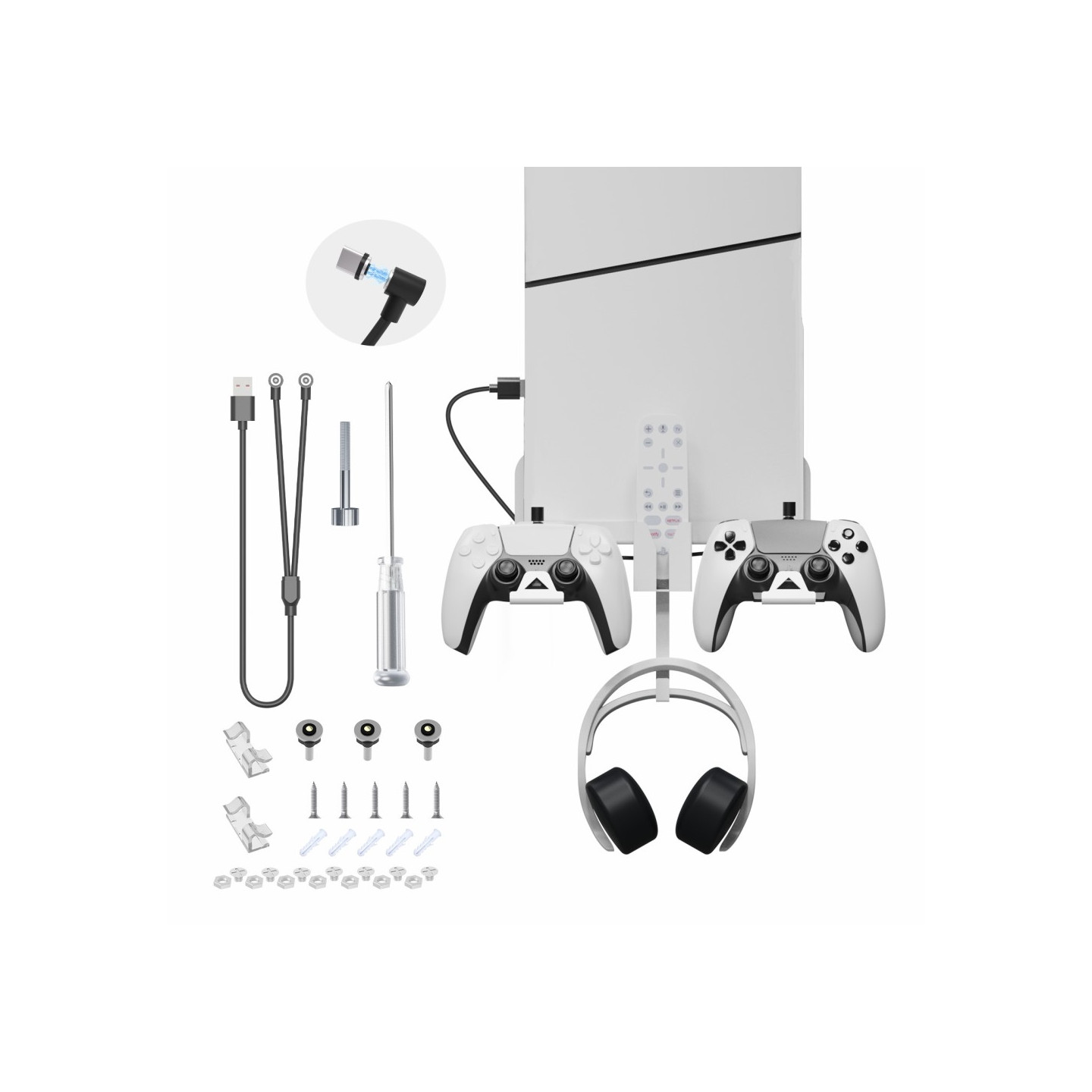 PlayStation PS5 ohut seinäasennusteline ohjauslaturi