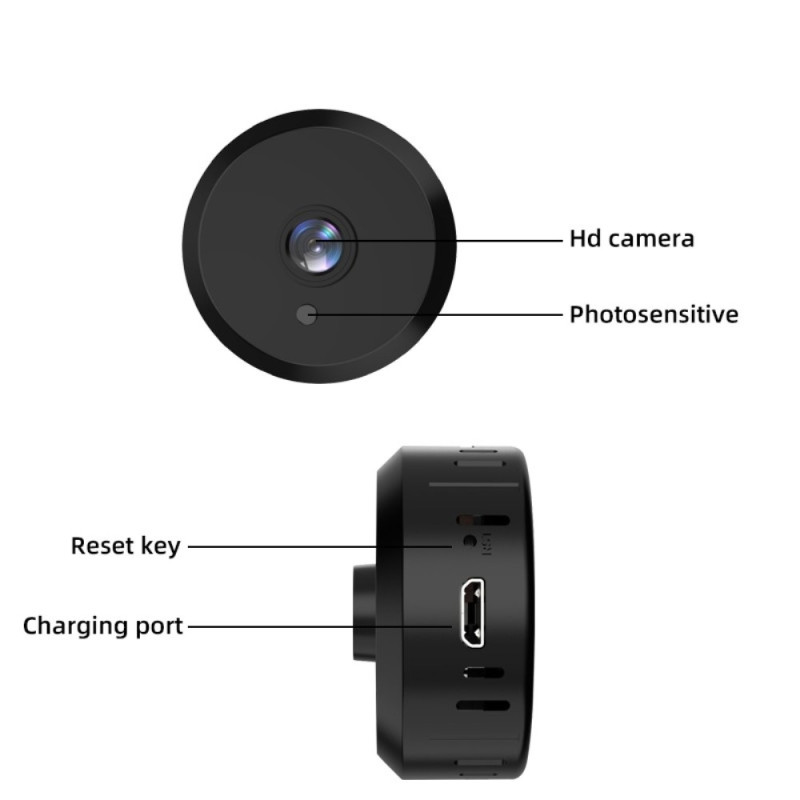 X16 Batterifri Mini Kamera APP Trådløst WiFi Kamera
