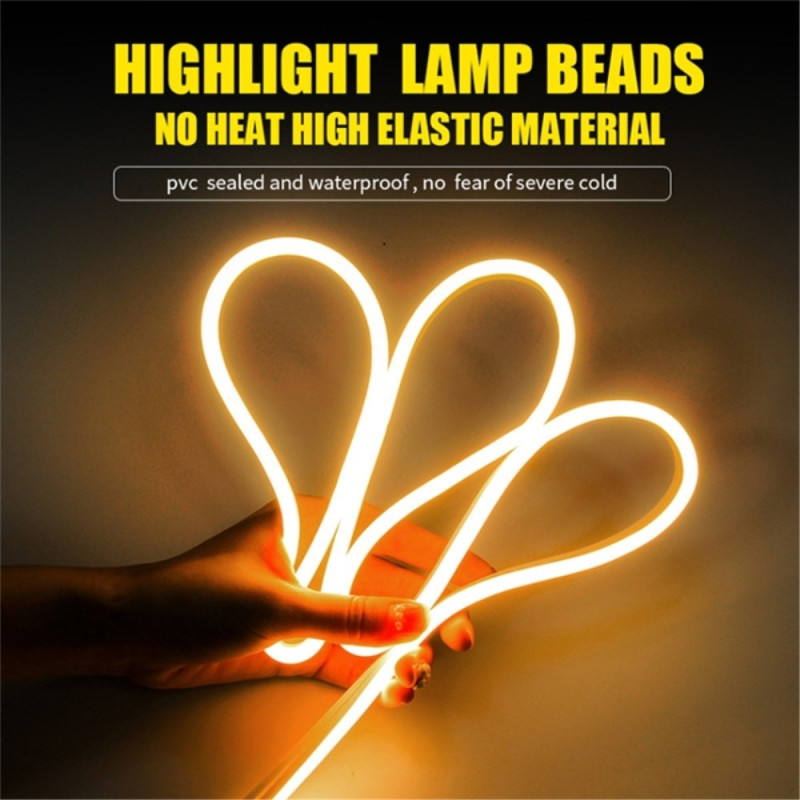 Decorative Light Strip For Car Hood Flexible Waterproof - Red 2m