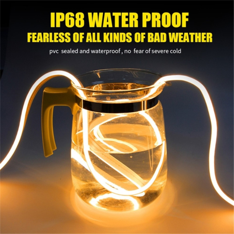 koristeellinen valonauha auton konepellille Joustava vedenpitävä PUNAINEN 2 m