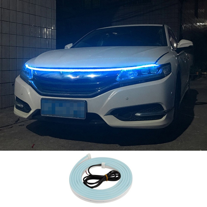 Decorative Light Strip For Car Hood Flexible Waterproof - Ice Blue 2m