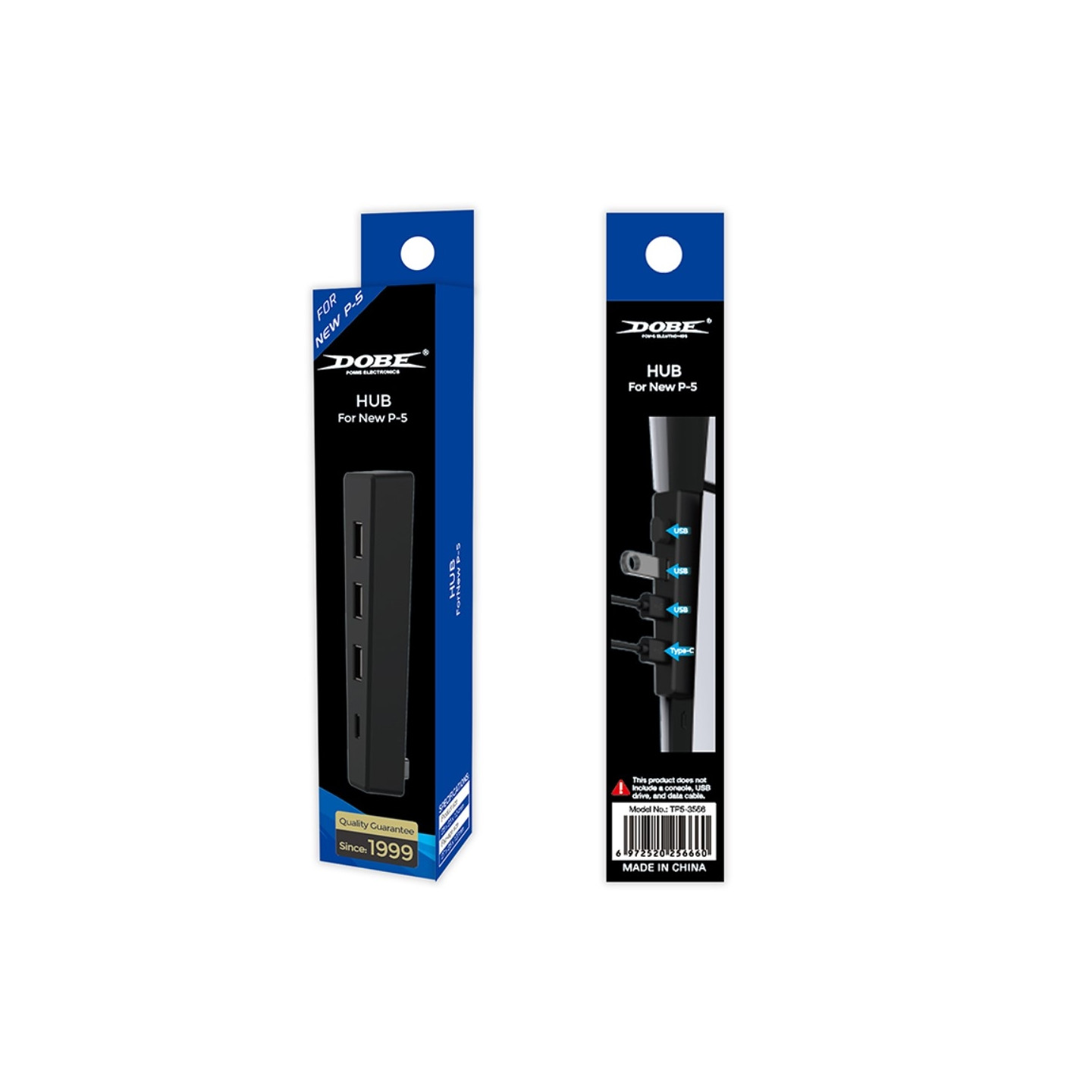 DOBE Til PS5 Slim Spillekonsol Hub - adapter USB 2.0 Docking Station Splitter