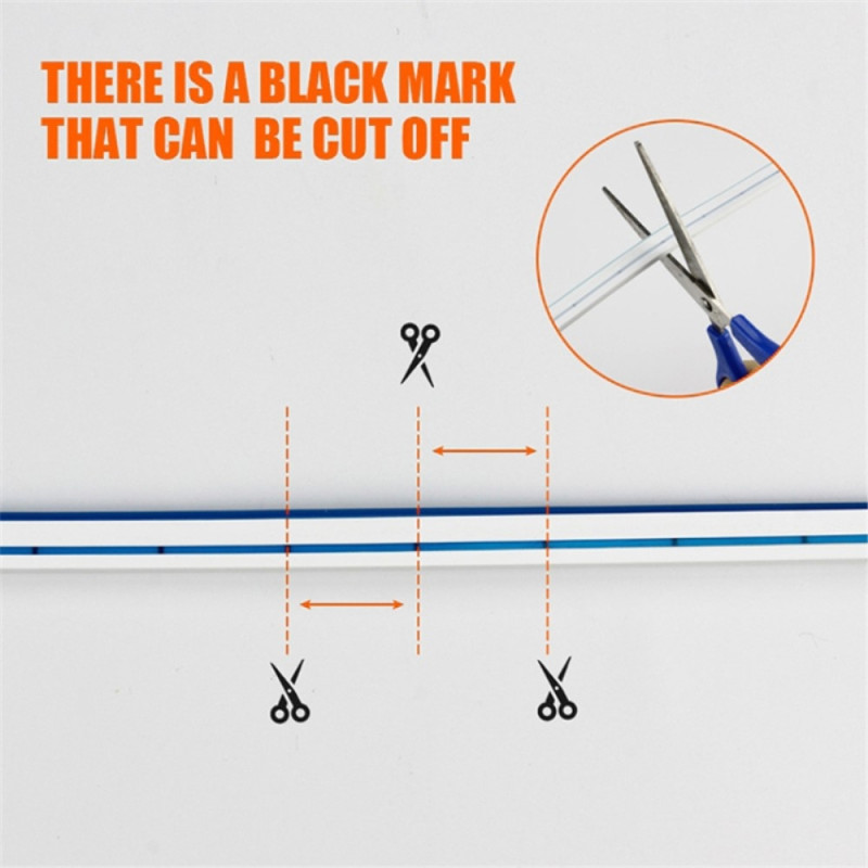 Decorative Light Strip For Car Hood Flexible Waterproof - Ice Blue 2m