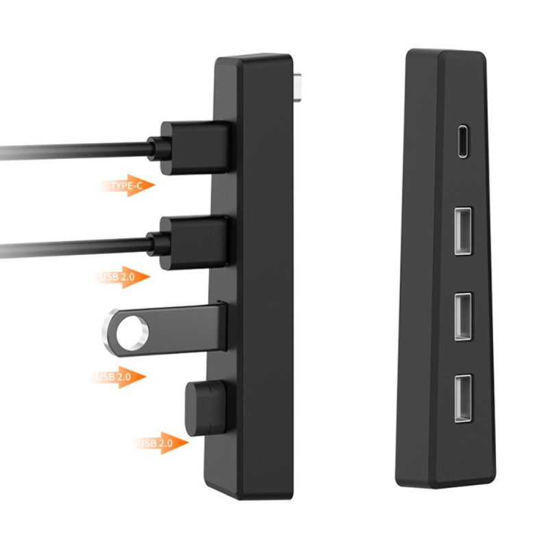 DOBE PS5 Slim - pelikonsolin hubiadapteri USB 2.0 - telakointiasema splitter