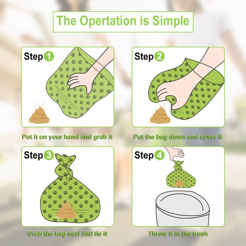 2 ruller Hundeaffaldsposer Affaldsposer med dispenser