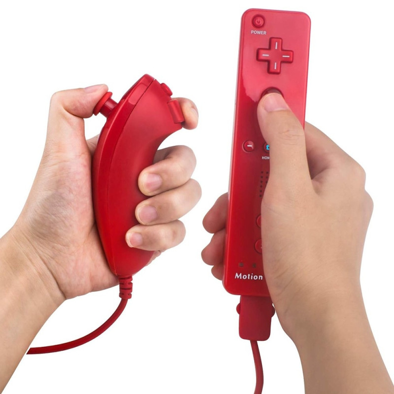 Yhteensopiva Wii Controller Set Motion Plus, Bulk Red kanssa