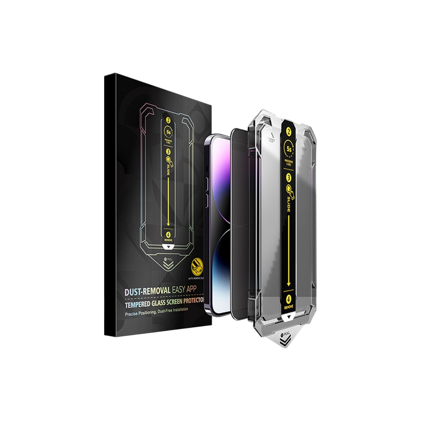 For iPhone 15 Pro Max Anti - Spy Privacy Skjermbeskytter i Herdet Glass