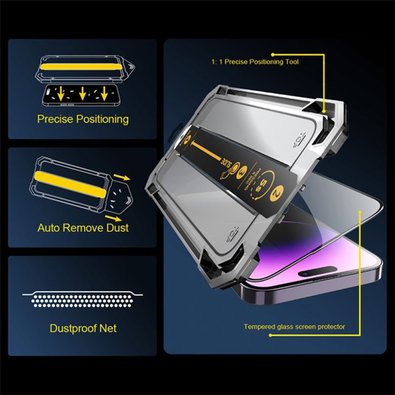 For iPhone 15 Anti - spy Privacy Tempered Glass Screen Protector