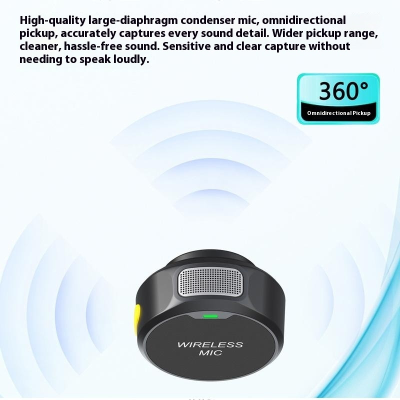 Magneettinen klipsimikrofoni, melunvaimennus, Bluetooth, 2 lähetintä, 1 vastaanotin, USB-C