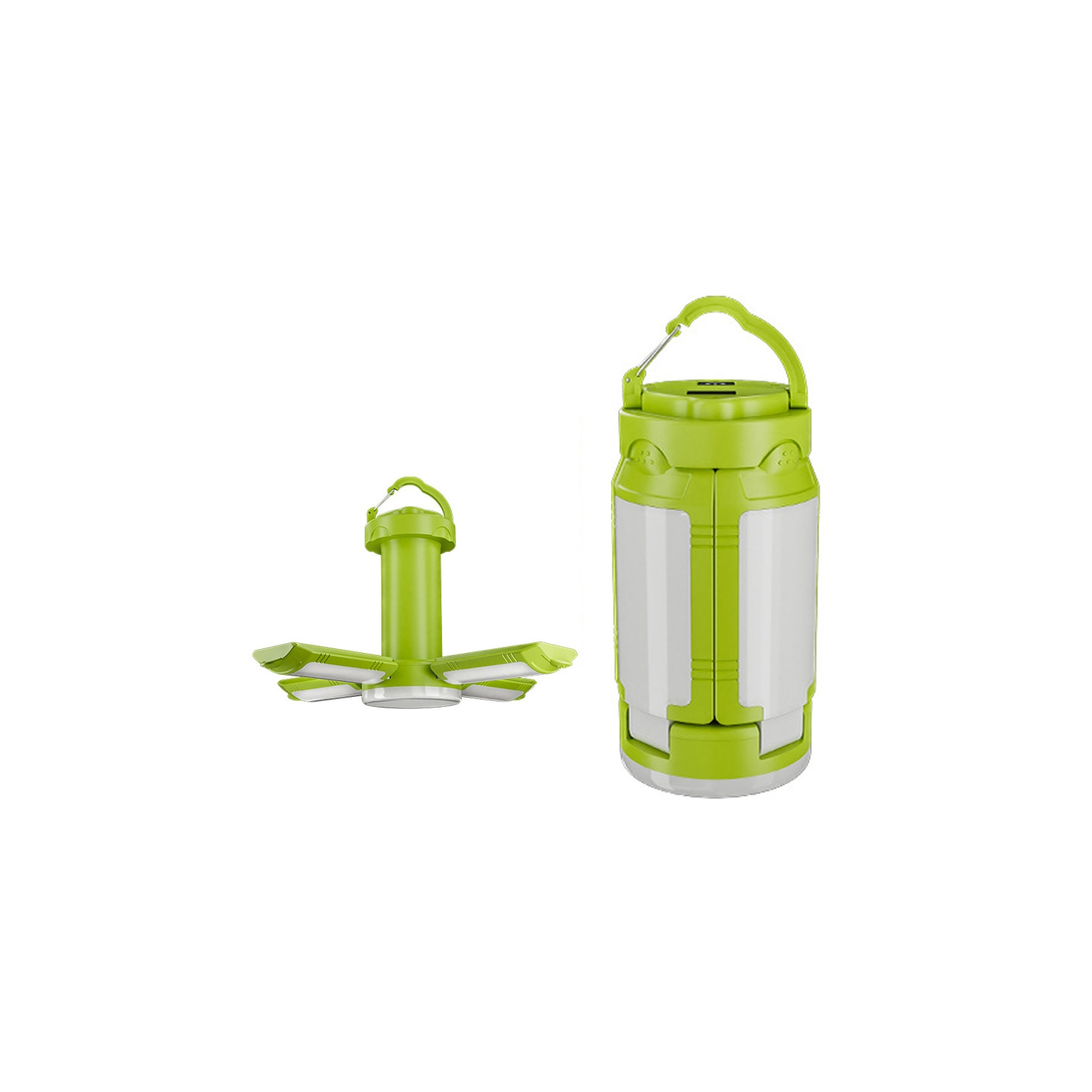 Sammenfoldelig campinglygte genopladelig 4 lystilstande vandtæt teltlampe