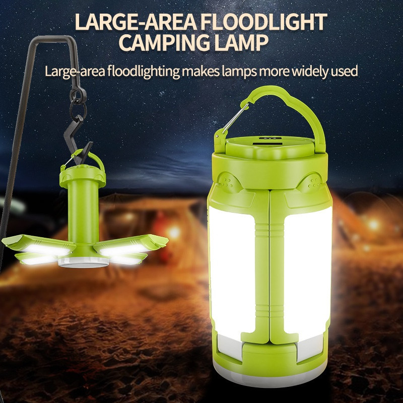 Foldable Camping Lantern Rechargeable 4 Light Modes Waterproof Tent Lamp Lantern