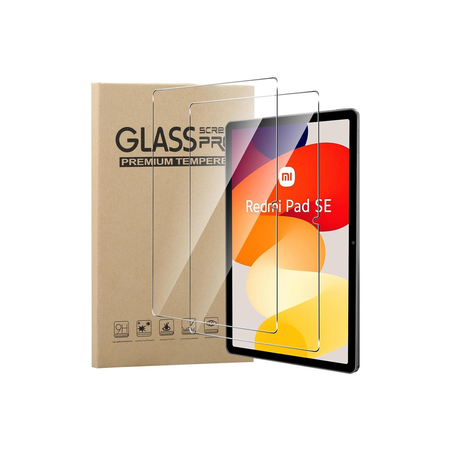 2 kpl Karkaistun lasin suoja Xiaomi Redmi Pad SE