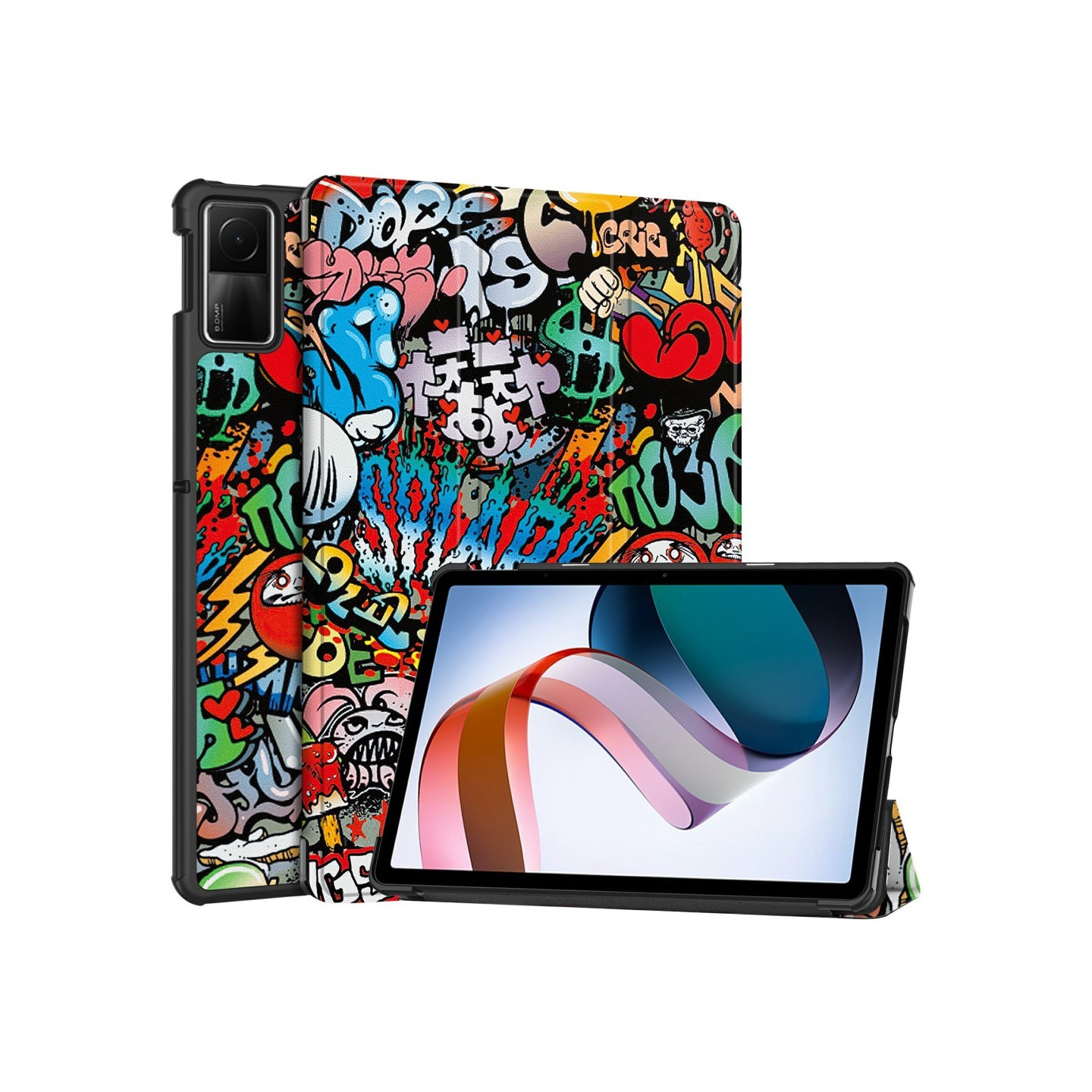 Xiaomi Redmi Pad SE Stand Slim Fit Cover Sleep / Wake - Graffiti