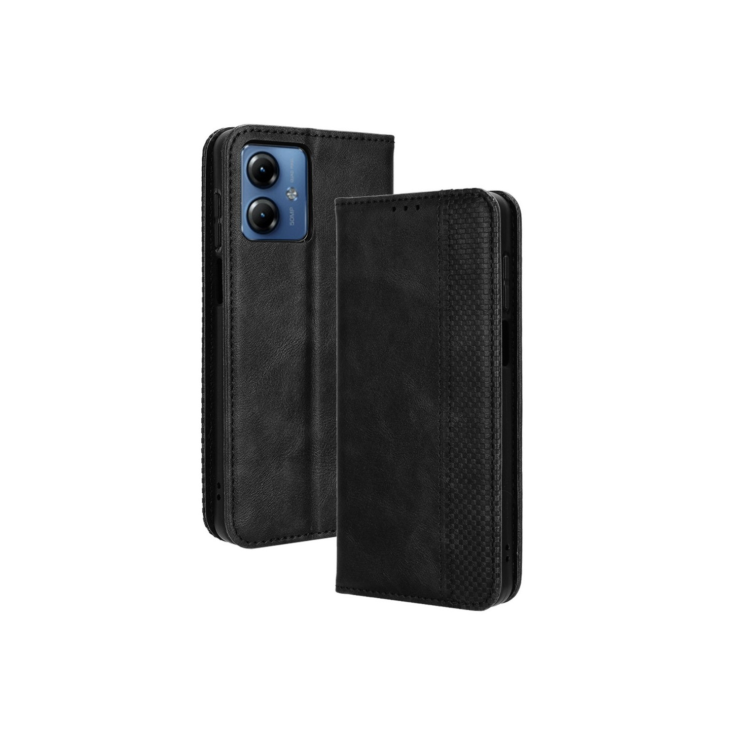 Motorola Moto G14 Lommebok - deksel Eksklusiv Svart