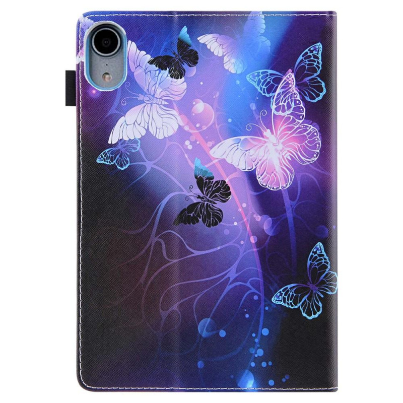 For iPad 10.9 (2022) Tablet Case Cover Foldable Stand - Purple Butterfly