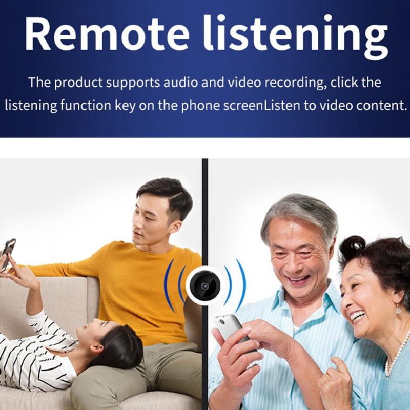 Mini Spy Kamera Trådløst Wifi IP Hjemmesikkerhetskamera