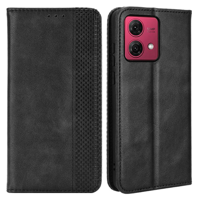 Motorola Moto G84 5G Stand Phone Case Full Protection Wallet Cover - Black