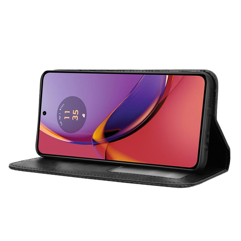 Motorola Moto G84 5G Stand Phone Case Full Protection Wallet Cover - Black