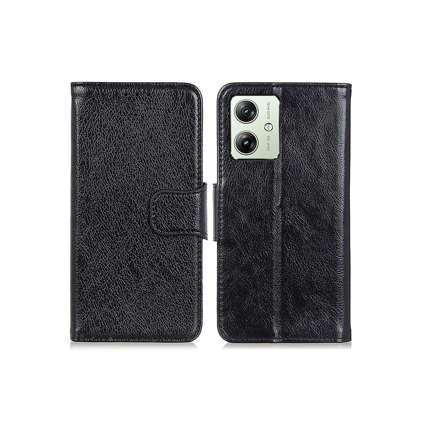 Nappa Texture Split Wallet Stand Cover for Motorola Moto G54