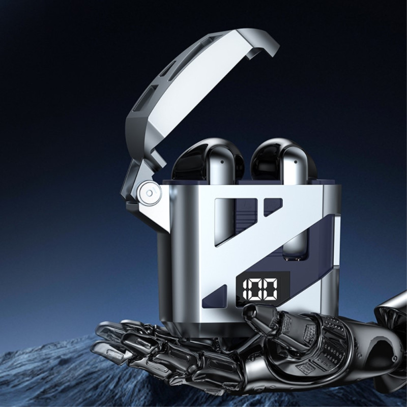 Cool Mecha Style In - Ear Bluetooth Headset Wireless Headphones - Black