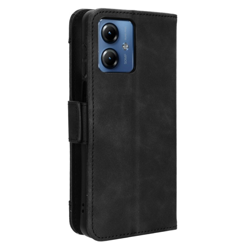 Motorola Moto G14 Multiple Card Slots Phone Wallet Case - Black