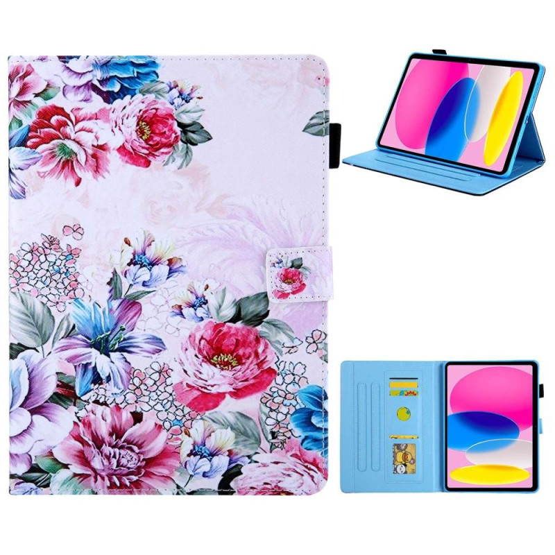 Apple iPad 10.9 2022 Sammenleggbart dekselkortholder - Peony