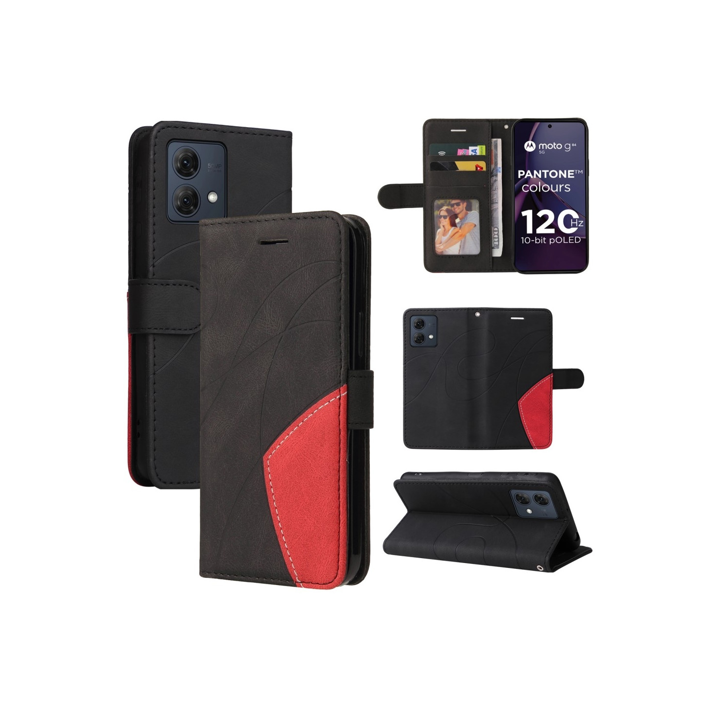 KT Lommebok - deksel til Motorola Moto G84 - Svart