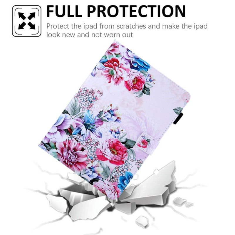 Til iPad 10.9 (2022) Tabletetui Cover Foldbart stativ - Peony