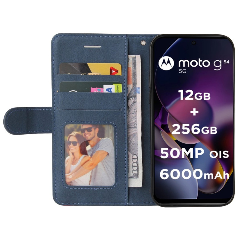 KT Lommebok - deksel til Motorola Moto G54 - Blå