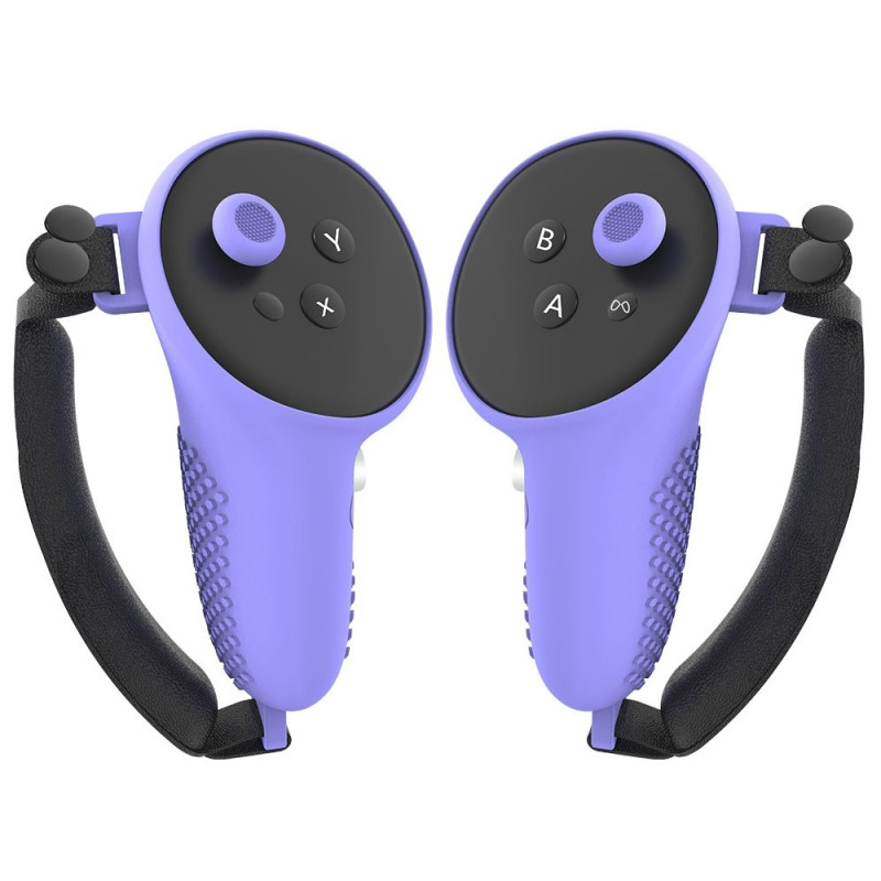 Meta Quest 3 Control Protection silikonikotelo käsihihnalla - Violetti