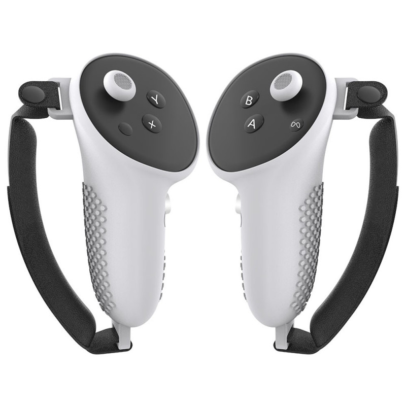 Meta Quest 3 Control Protection Silikonveske med Håndstropp - Hvit