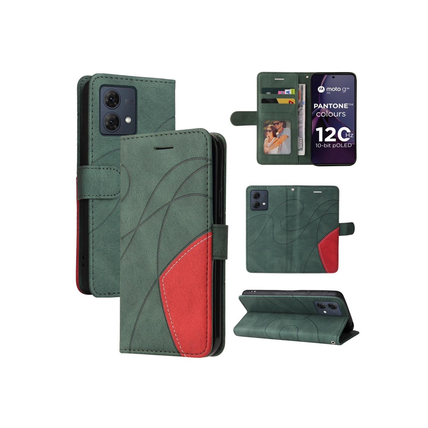 Til Motorola Moto G84 KT - serie - 1 dobbeltfarve