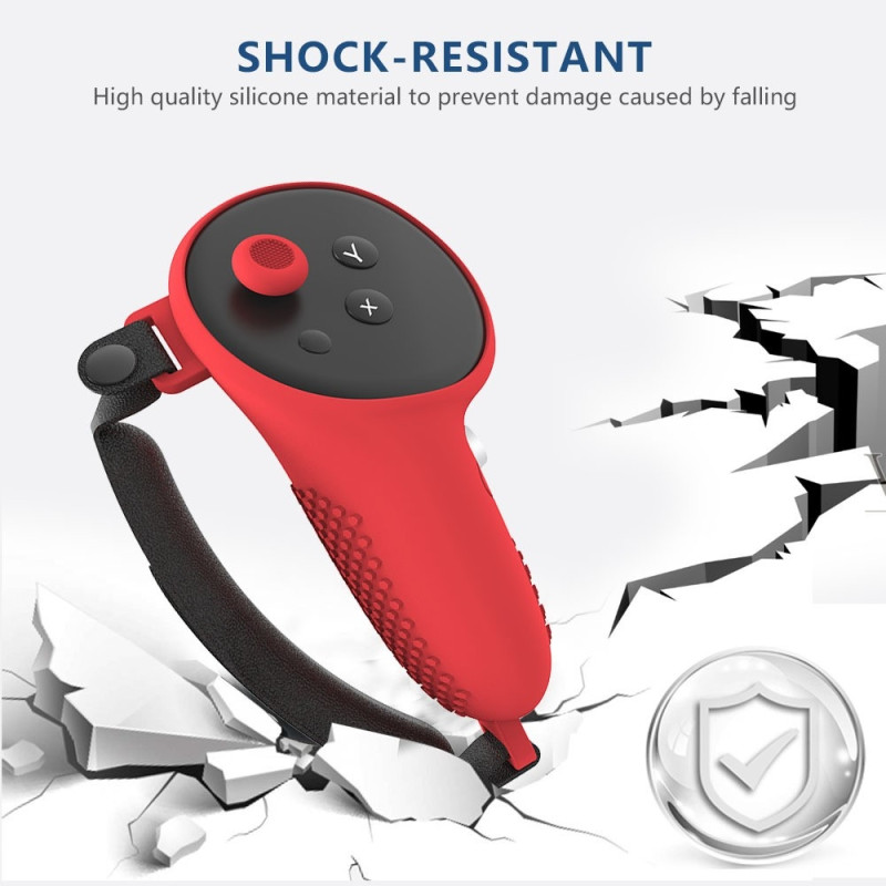 Meta Quest 3 Control Protection Silikonveske med Håndstropp - Blå