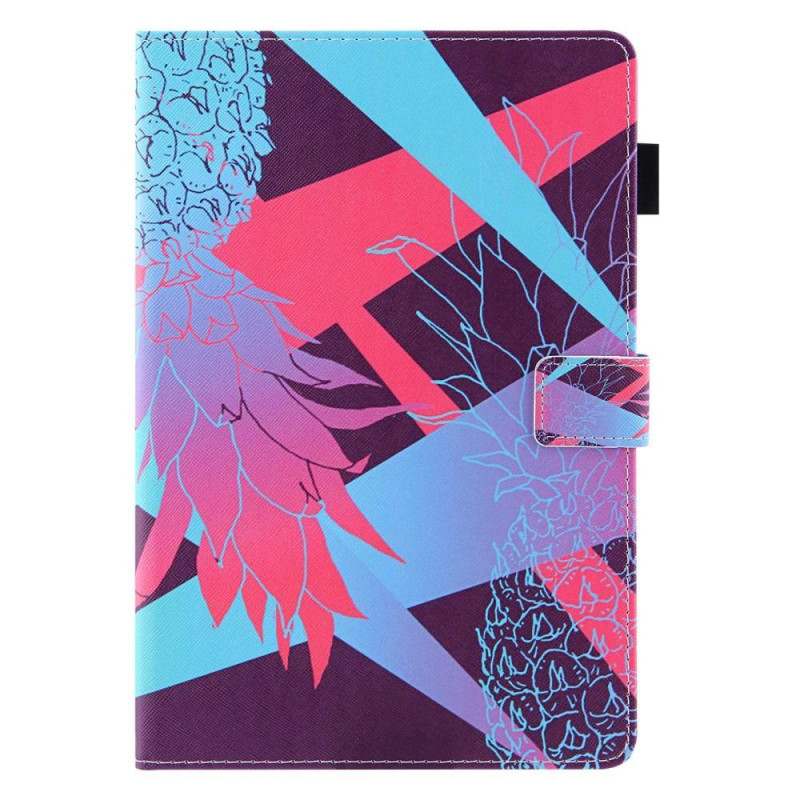 Til iPad 10.9 (2022) Tabletetui Cover Foldbart stativ - Rød Ananas