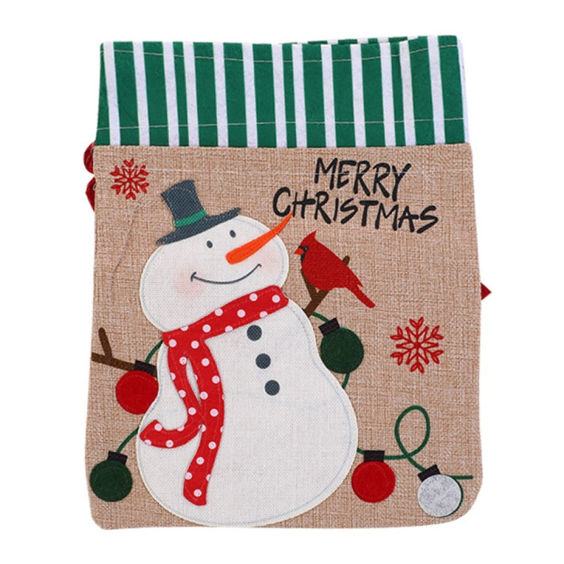 Christmas Gift Bag Sack Snowman pattern for Christmas Eve Christmas weekend