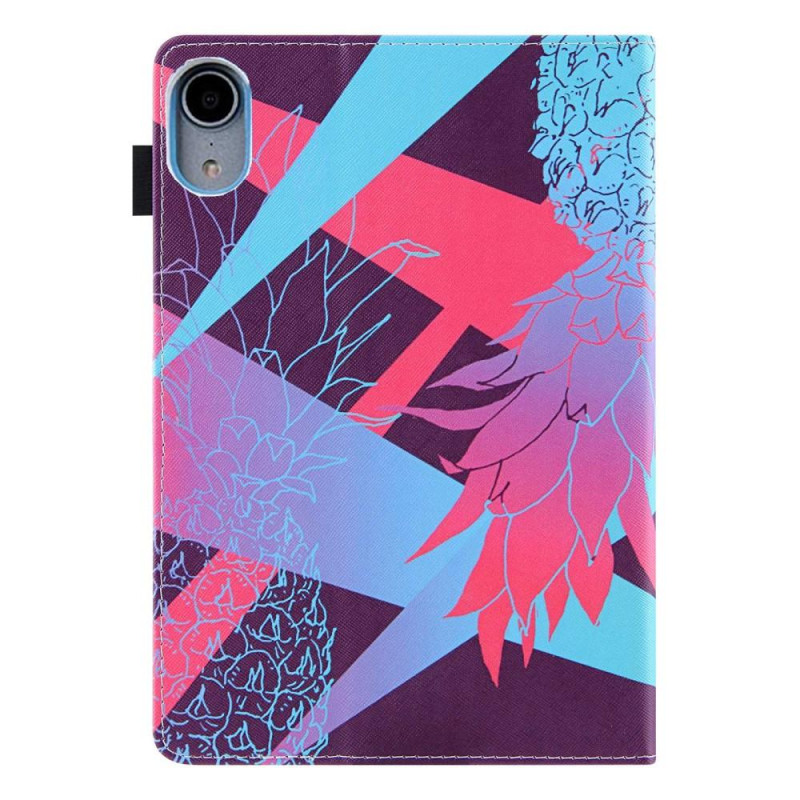 Til iPad 10.9 (2022) Tabletetui Cover Foldbart stativ - Rød Ananas