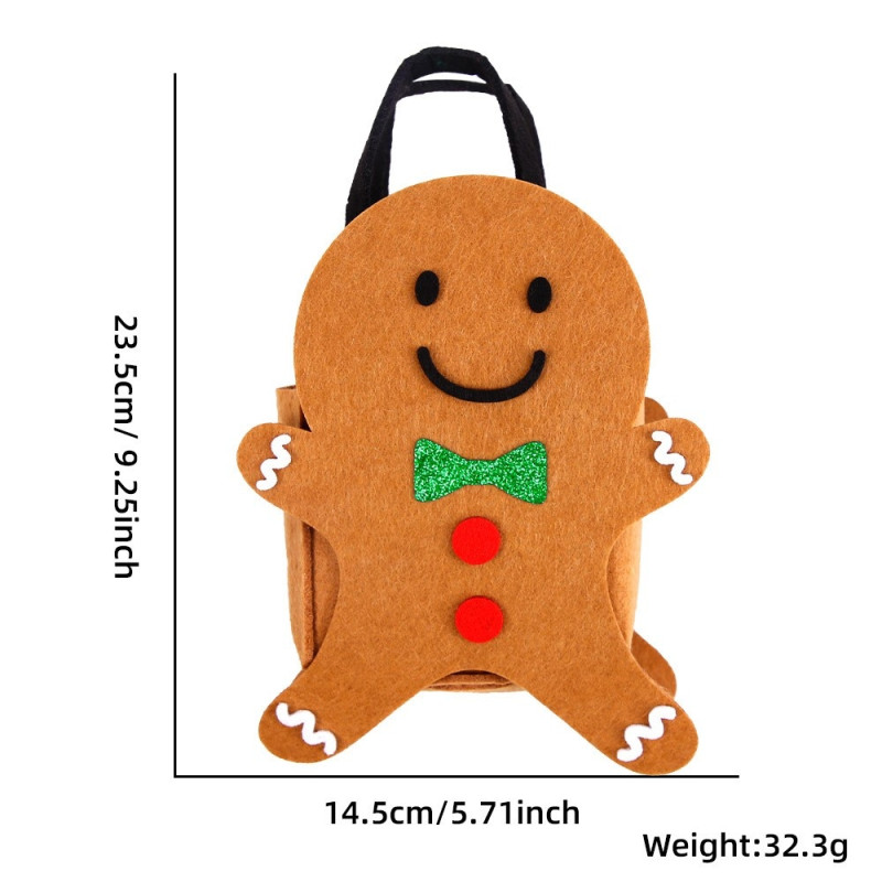 Christmas Sweets Cookies Bag Christmas Gift Bag - Gingerbread
