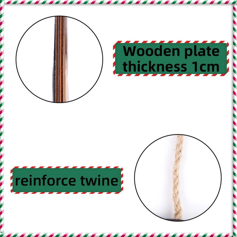 Christmas Sign Decoration Door with LED lights - Santa Claus and Christmas Tree