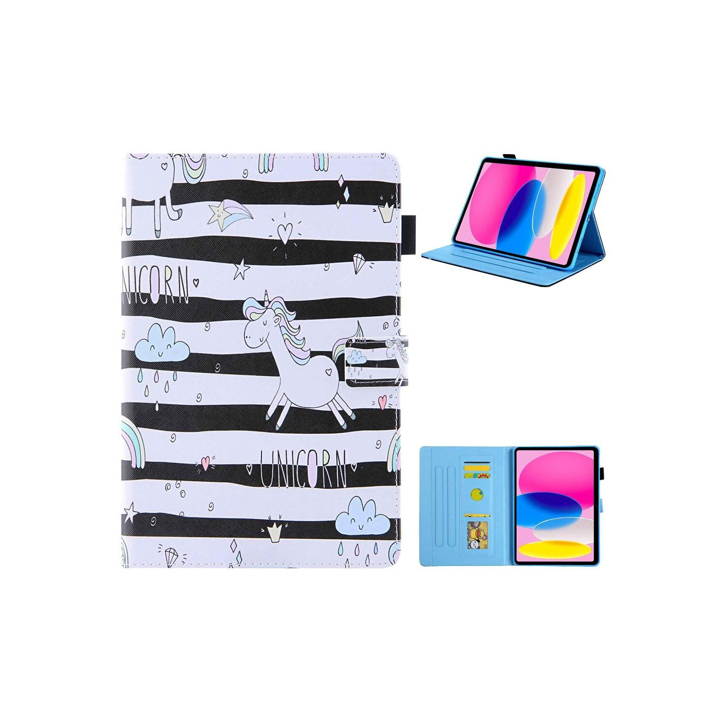 Til iPad 10.9 (2022) Tabletetui Cover Foldbart stativ - Hest