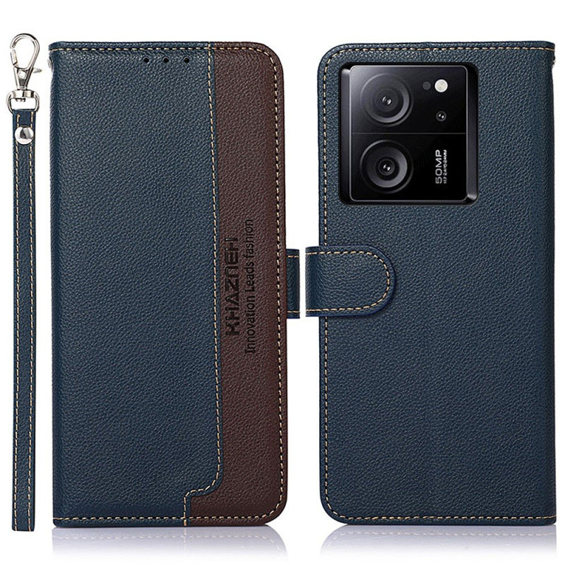 KHAZNEH Phone Cover to Xiaomi 13T / 13T Pro - Blue/Brown