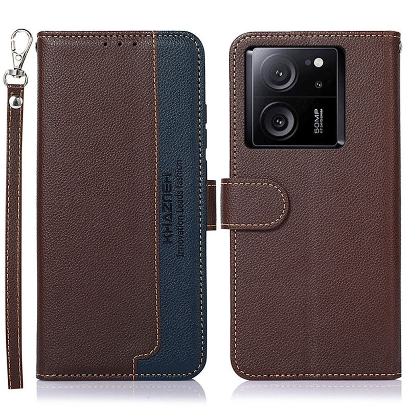 KHAZNEH Phone Cover to Xiaomi 13T / 13T Pro - Brown/Blue